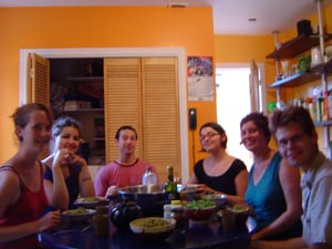 The harvests are plentiful!  Nothing beats a homemade pesto in good company.